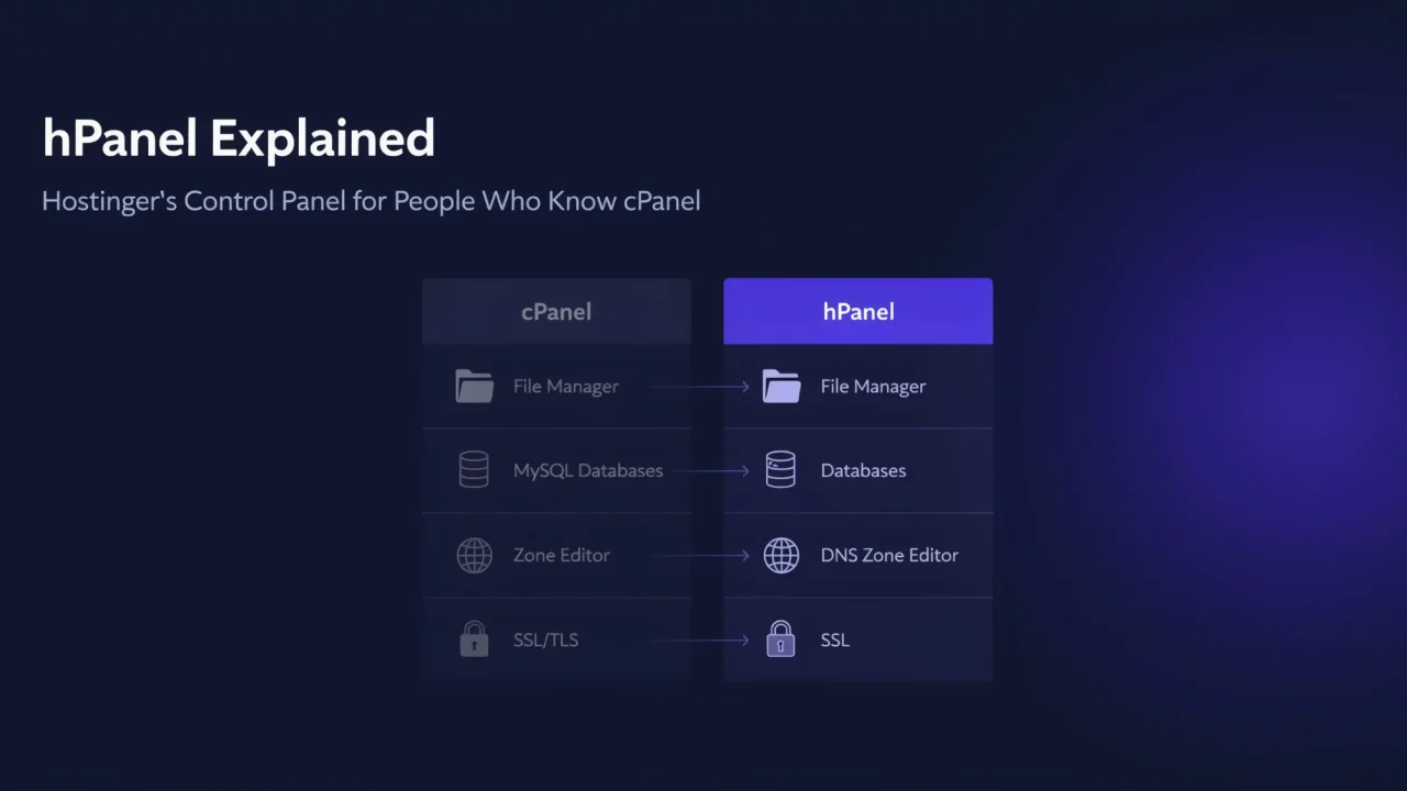 hPanel Explained: Hostinger’s Control Panel for People Who Know cPanel